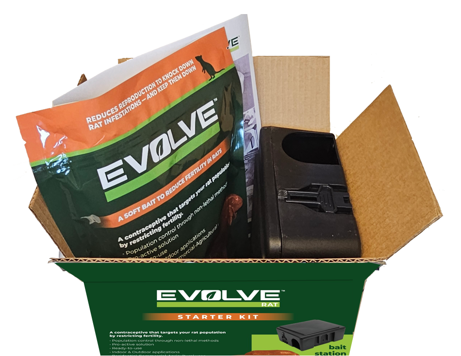 Evolve Rat XL Starter Kit - 6 lb bait + station for larger